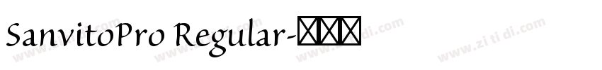 SanvitoPro Regular字体转换